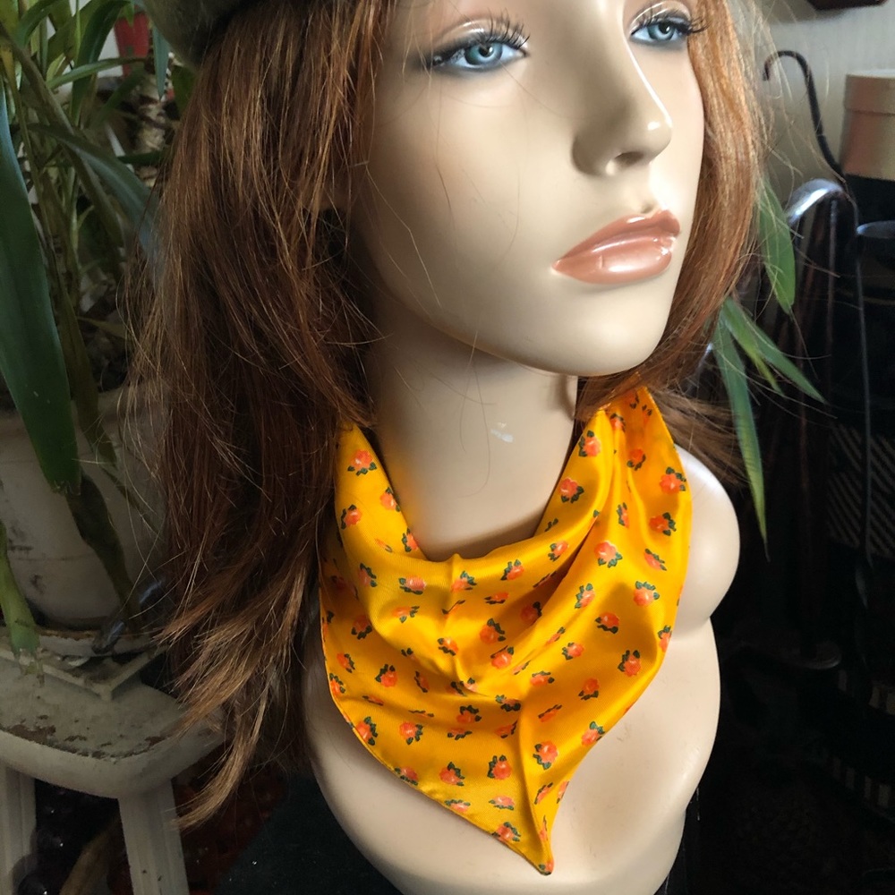 Vintage Triangle Kerchief Bandana Head Wrap Scarf - Picture 5 of 9